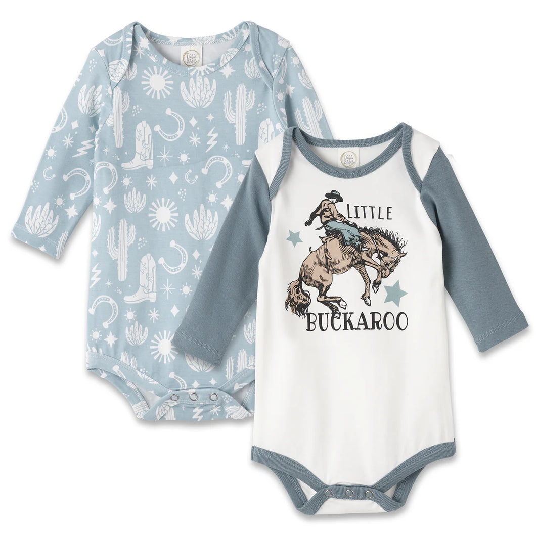 Tesa Babe, Little Buckeroo LS Bodysuits/2pc-Blue