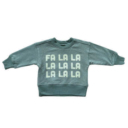 Boxy Sweatshirt, FA LA LA LA-Baby Sprouts