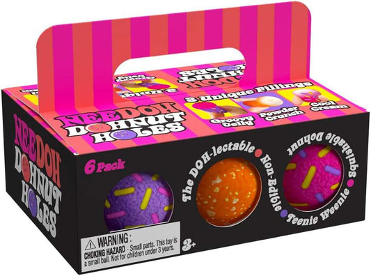 Schylling Nee Doh Donut Holes—soft, stretchy sensory fidget toys in donut shapes