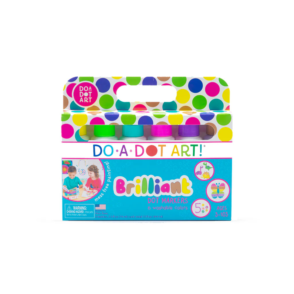 Do-A-Dot 6 Pack Brilliant dot markers in vibrant colors with soft spongy tips