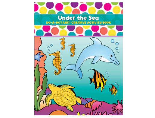 Do-A-Dot Sea Animals coloring book with dolphins, sea turtles, starfish and sharks
