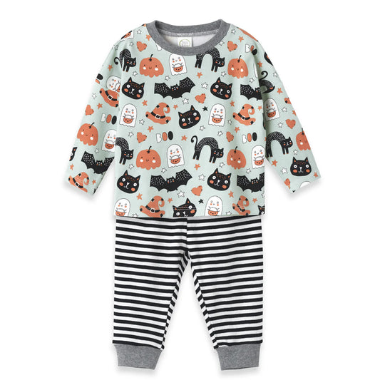 Boo to You 2pc pajama set in cream by Tesa Babe—crew neck tee and elasticized pants