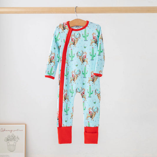 Howdy Holiday Organic Cotton Pajama Zip Up