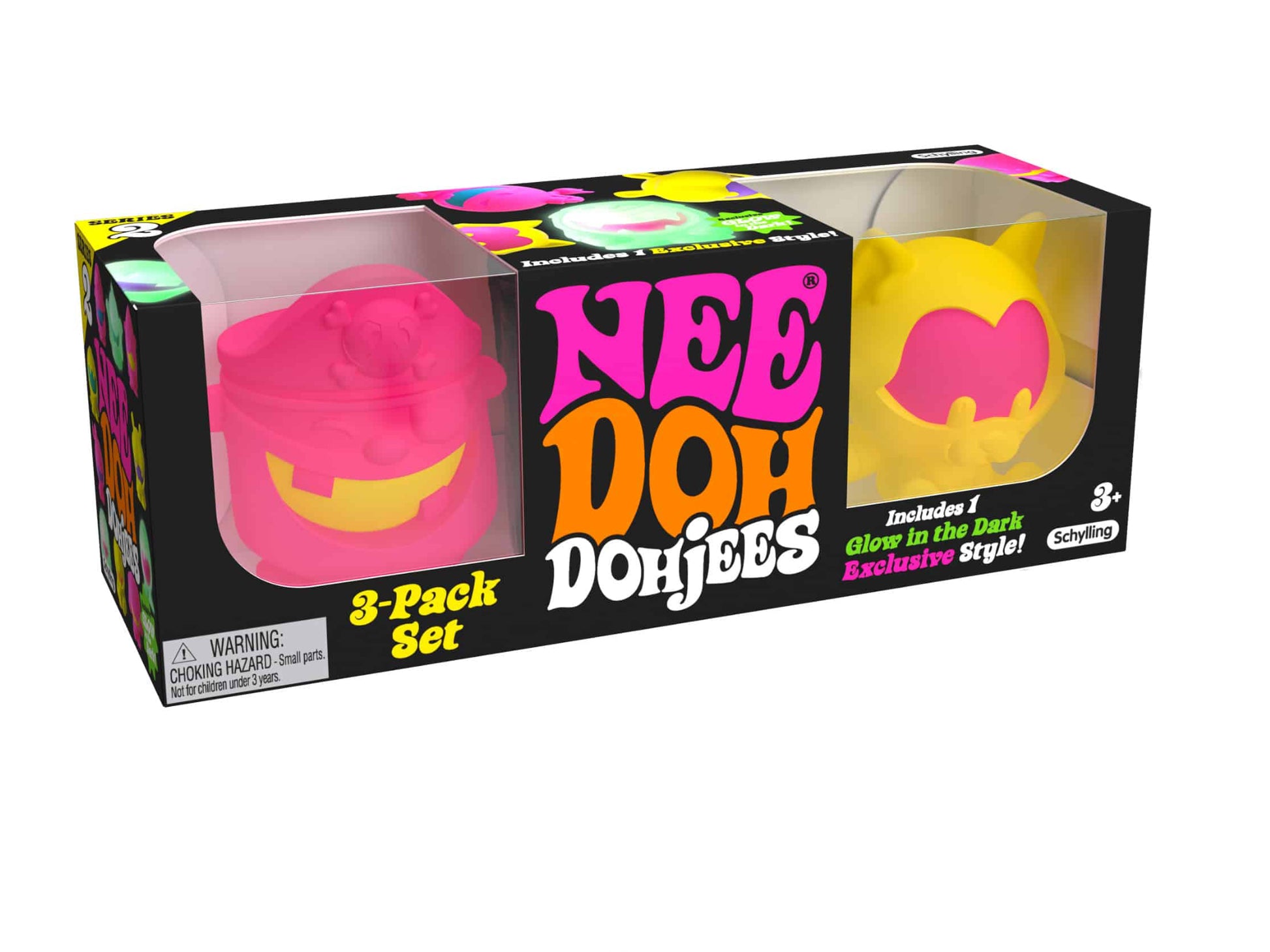 Schylling 3Pack Nee Doh sensory toys collection—moldable tactile play pieces
