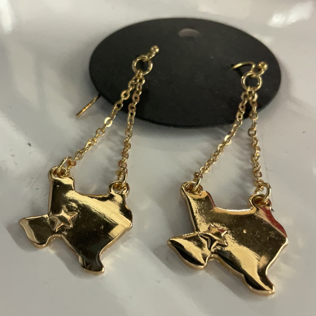 Texas Gold dangle earrings