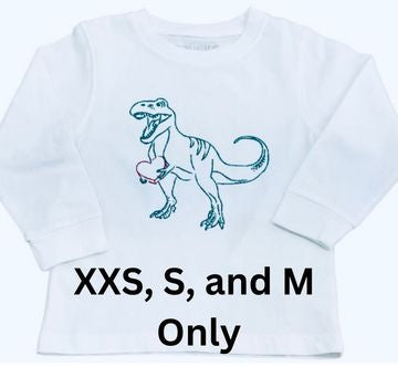 Dinosaur with Heart long-sleeve cotton by Mustard & Ketchup Kids; refined, understated design