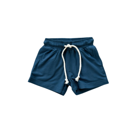 Baby Sprouts navy everyday shorts, vintage-inspired design with durable stitching