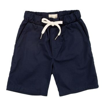 Logan Shorts in Navy Ahoy by Miki Miette, refined boys' shorts in classic navy