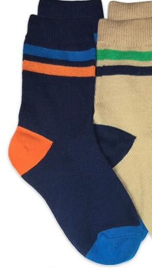 Jefferies Socks Navy Multi Crew Socks 1-Pair
