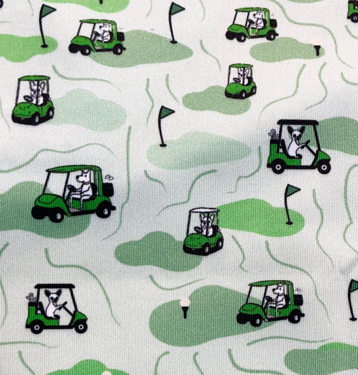 Banks-Performance Dog Golf Cart Print Polo Romper