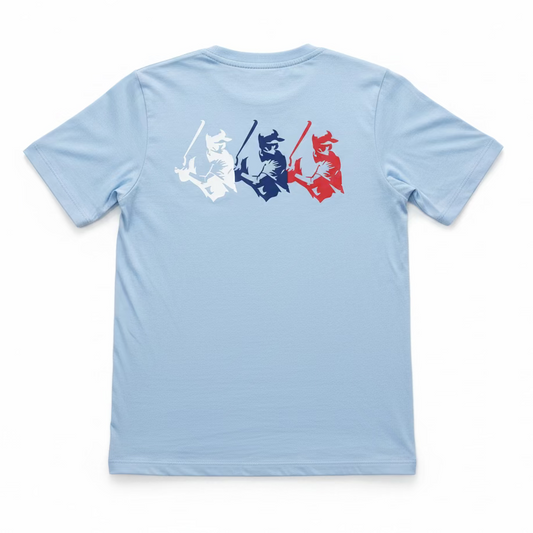 Asher-Med Blue Batter Graphic Pocket Tee