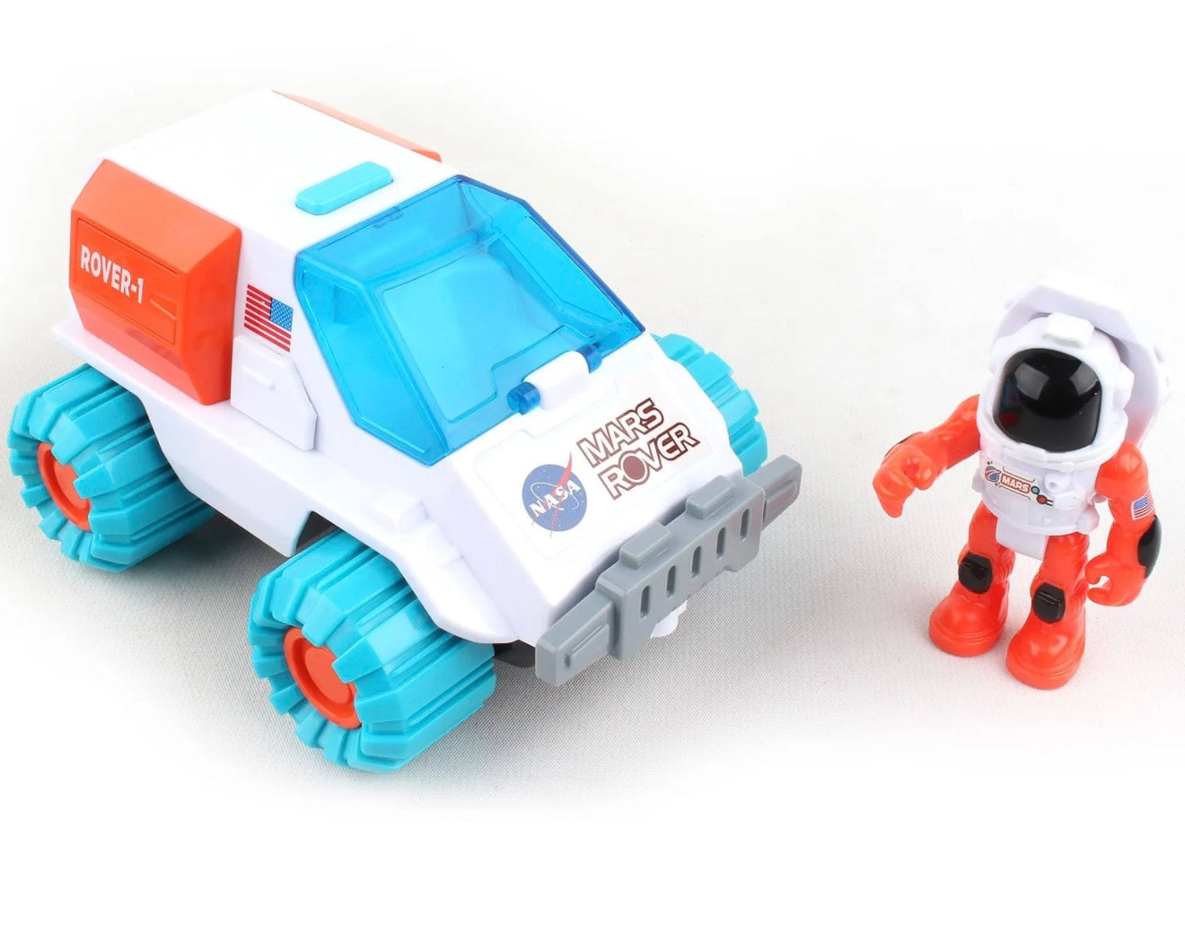 Mars Rover by Daron with opening cockpit hatch, astronaut figure, and rolling wheels for imaginative space exploration play