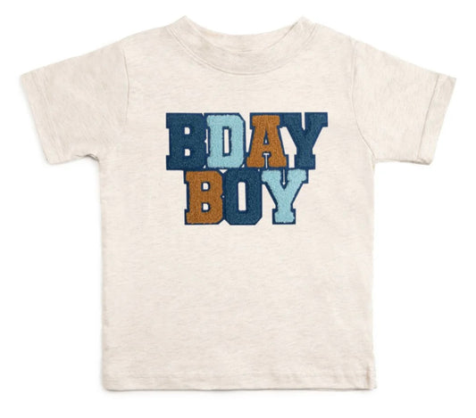 Birthday Boy Patch T-Shirt - Heather