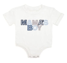 Load image into Gallery viewer, Mama’s Boy Patchwork Short Sleeve Romper
