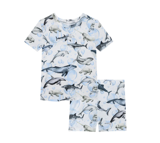 Posh Peanut Sharkly SS Shorts Pajama