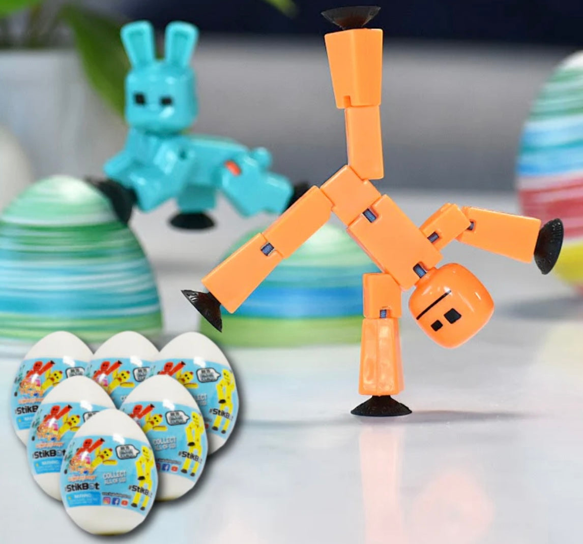StikBot Egg by Hey Buddy Hey Pal—six collectible poseable figures inside