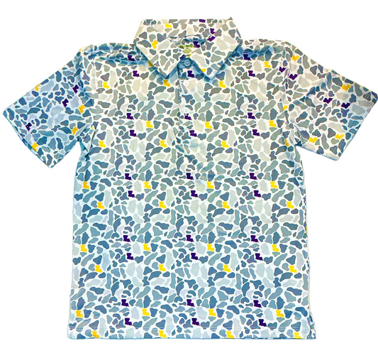 LA Camo Purple Polo