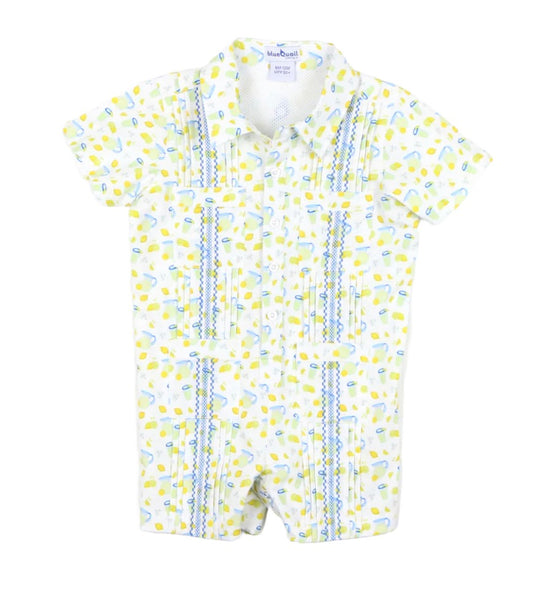 Guayabera - Lemonade Short Sleeve Romper