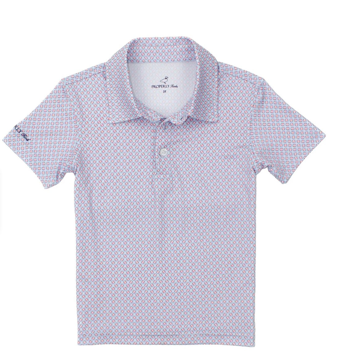 Inlet Polo by Properly Tied in lightweight performance fabric, available in curated patterns