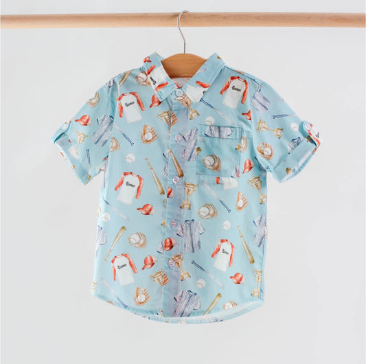 Let’s Play Ball Button-Down Shirt