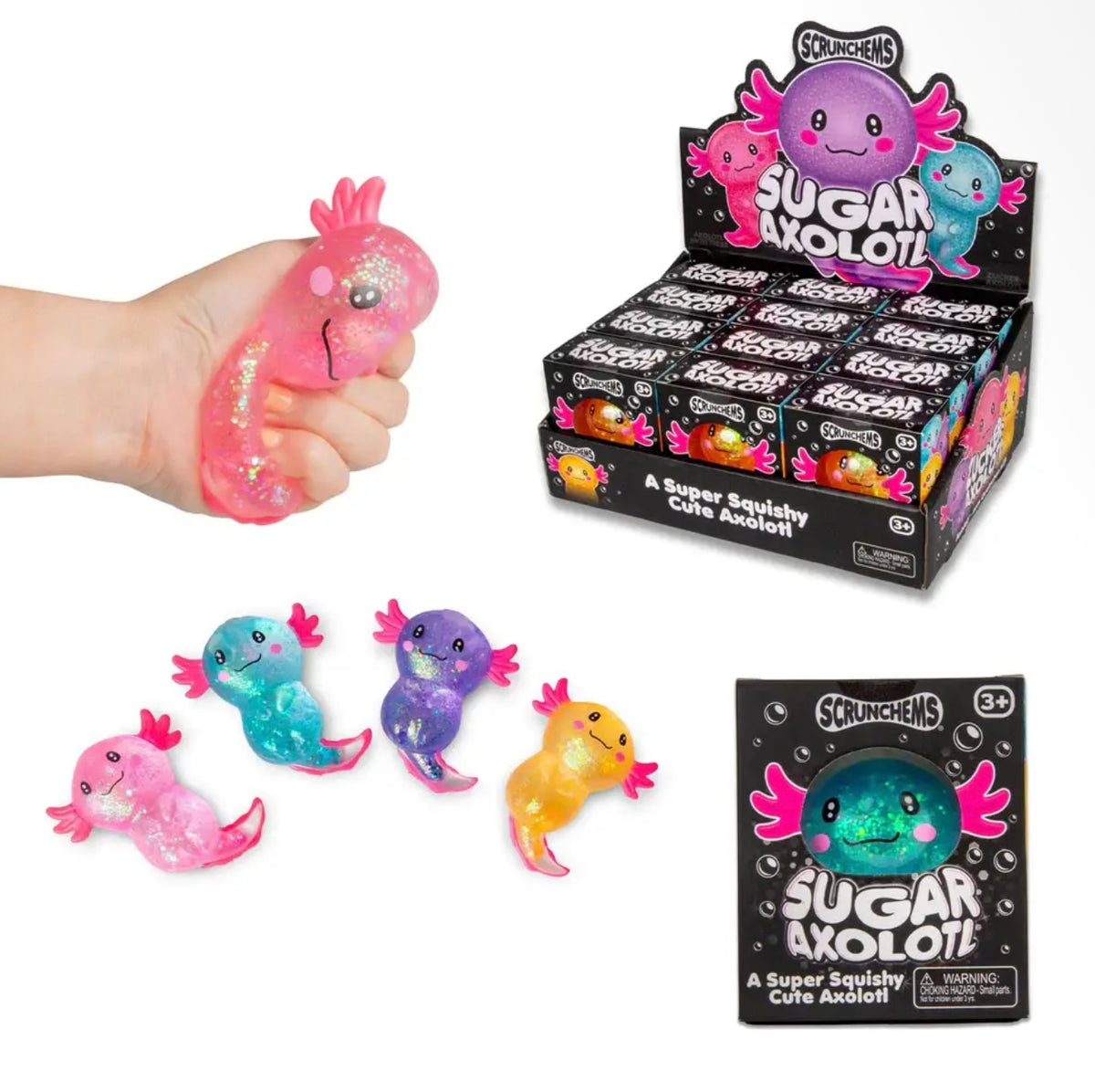 Scrunchems Sugar Axolotl Squishy - 1 pc