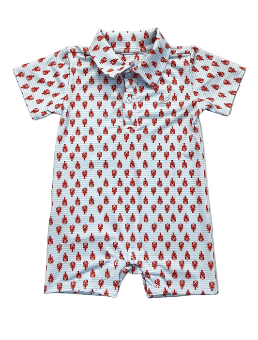 Banks-Performance Lobster Print Polo Romper