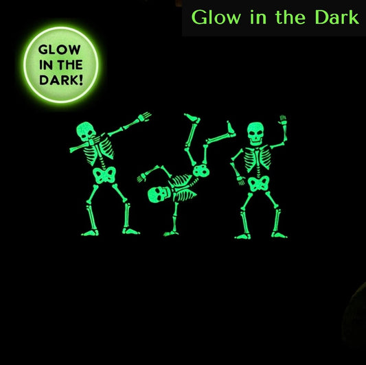 Glow in The Dark Silly Skelly Halloween T-Shirt