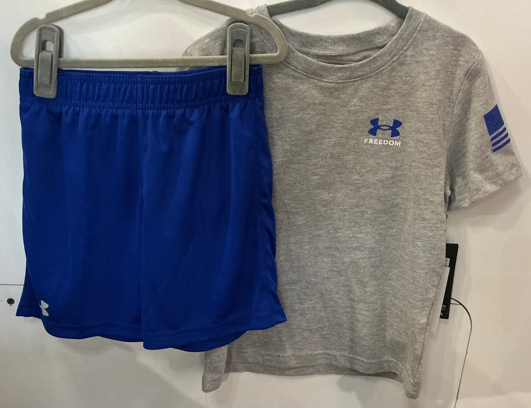 Freedom Mod Gray Tshirt and Shorts Set