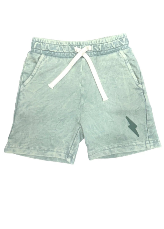 Coastline Green Sweat Shorts - Tiny Whales