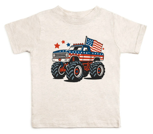 American Monster Truck Short Sleeve T-Shirt