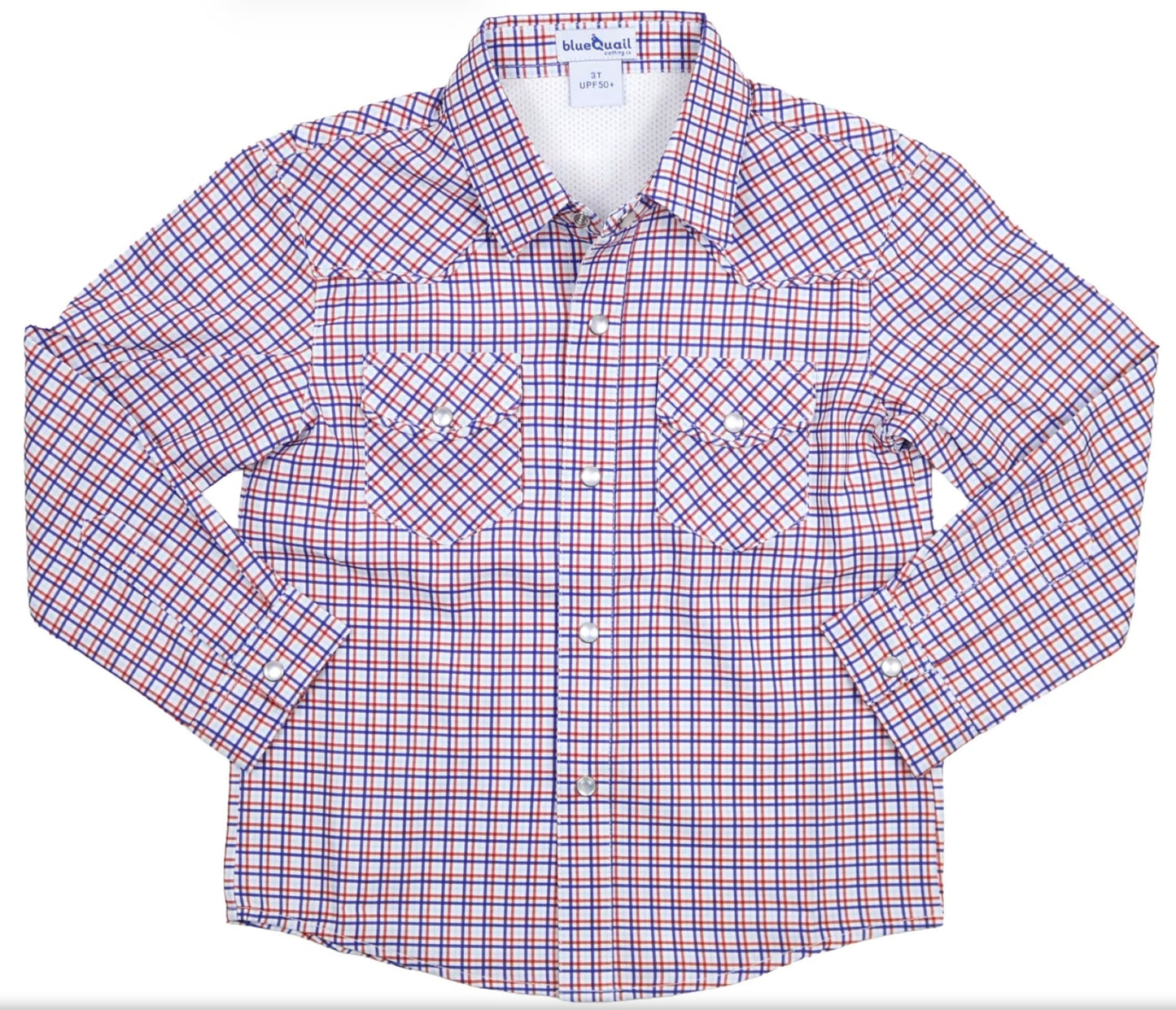 Trinity Plaid Pearl Snap LS Shirt