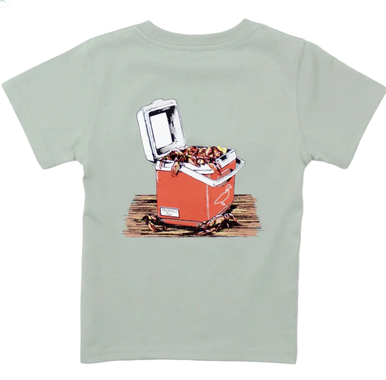 Crawfish Cooler Tee Chrome Grey
