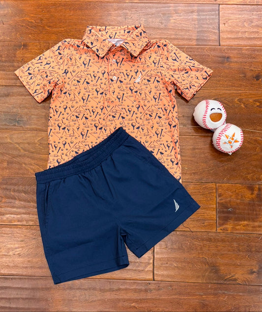 Miles Performance Polo-Orange