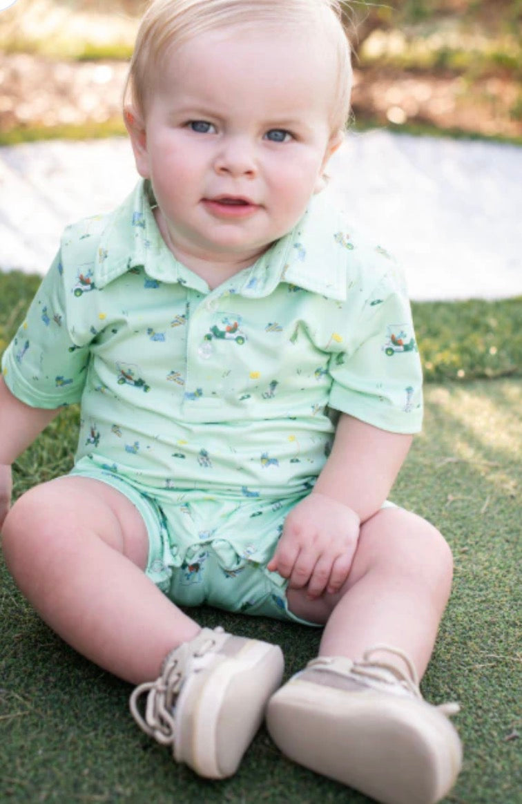 Dogwood Polo Short Sleeve Romper