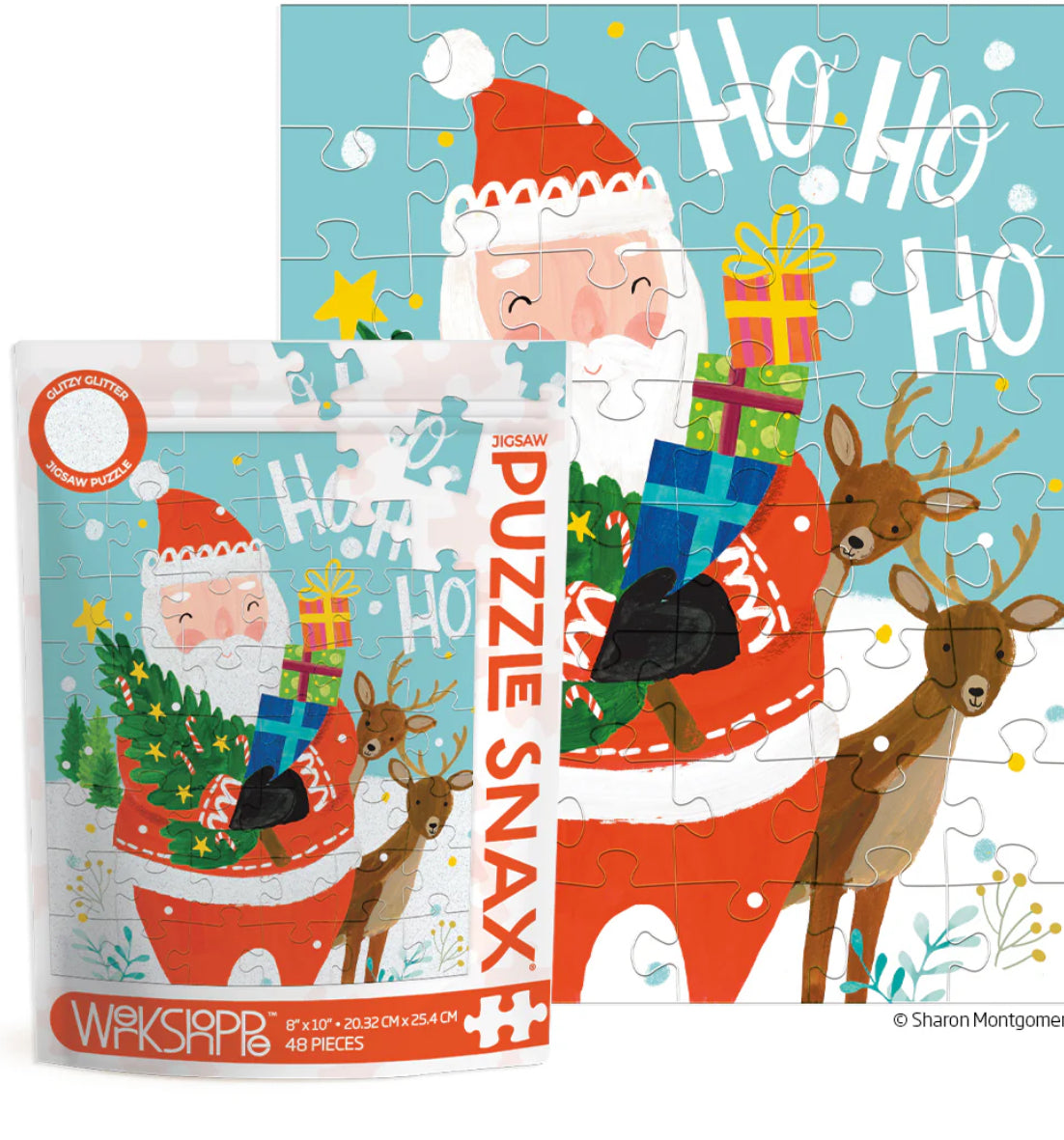 Ho Ho Ho 48-piece puzzle by Werkshoppe, festive and thoughtfully designed