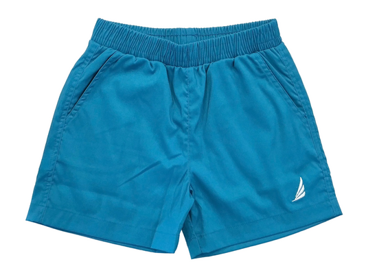River-Performance Solid Teal Shorts
