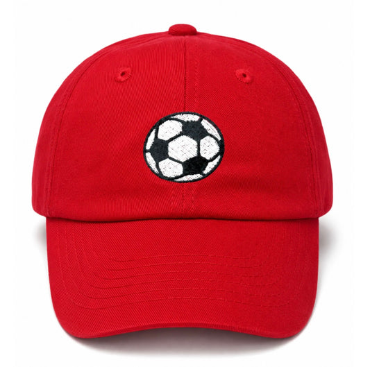 Red Soccer Ball Hat