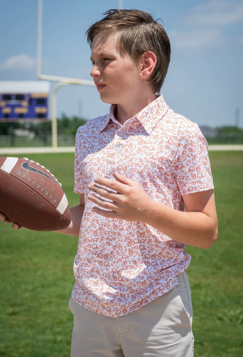 Kickoff Burnt Orange Polo SS Shirt