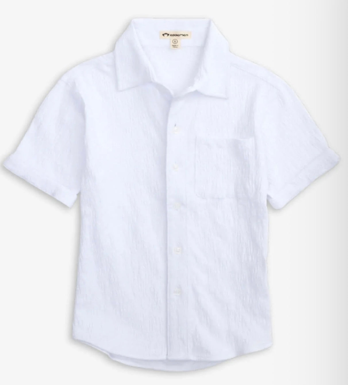 Appaman Beach Shirt in white, breathable classic design for kids