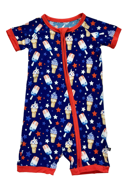 Franklin Shorts Zippered Romper