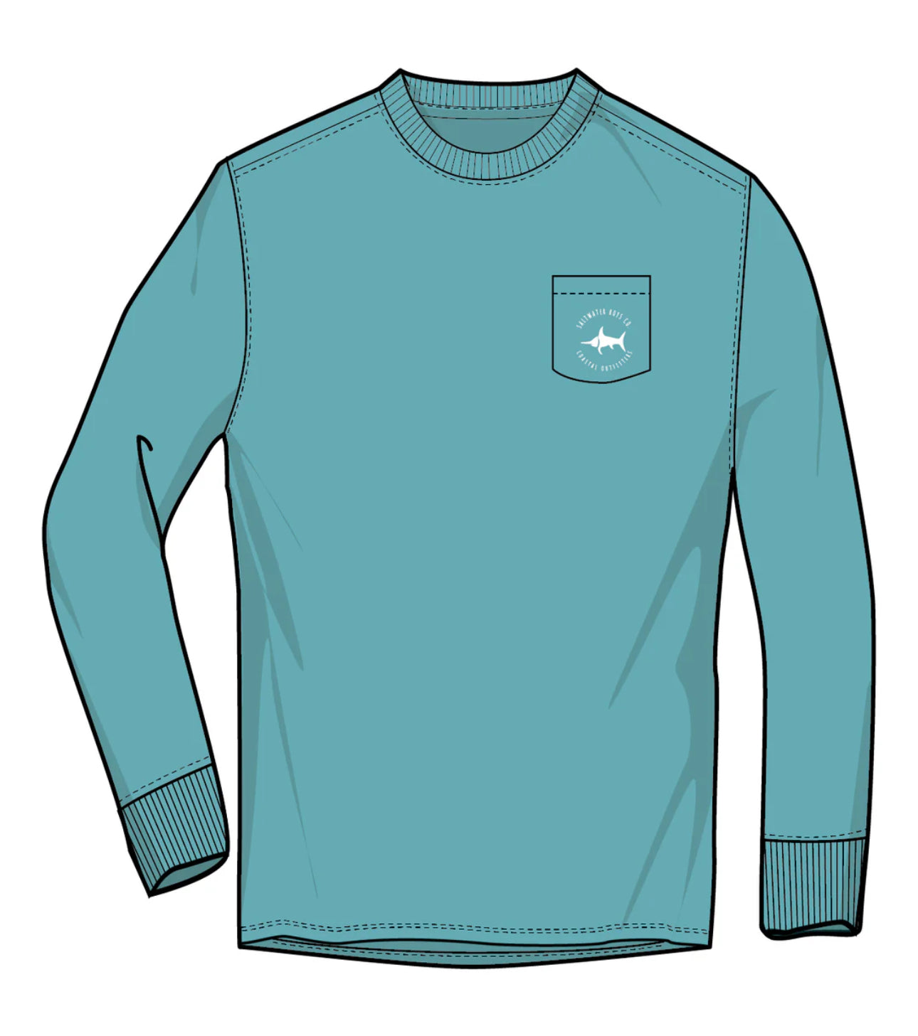Mr Sandman LS Tee-Aqua