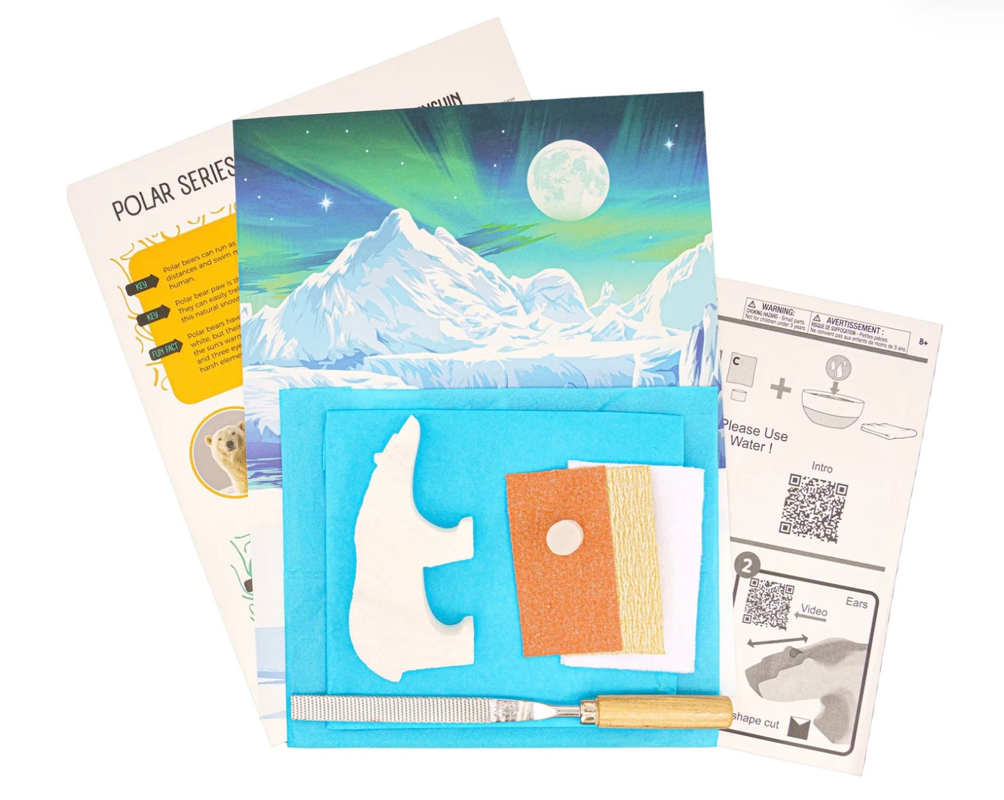 Polar Bear - Alabaster Carving Kit
