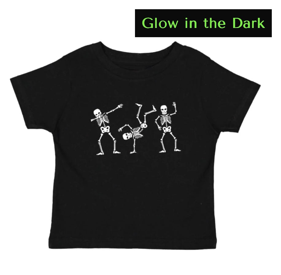 Glow in The Dark Silly Skelly Halloween T-Shirt
