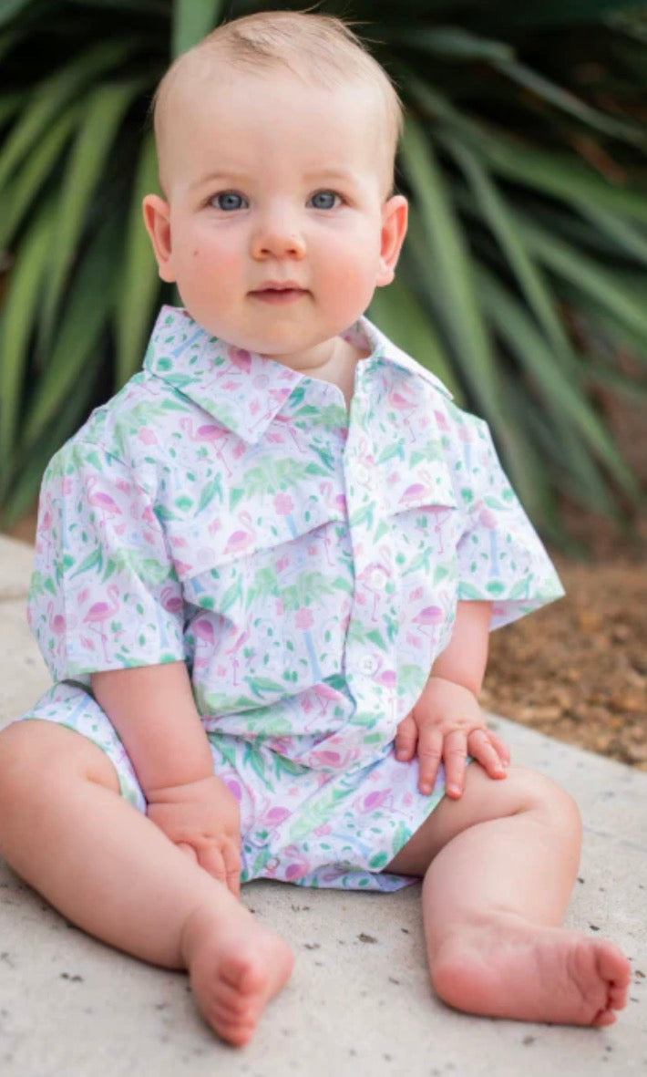 Del Mar Short Sleeve Romper