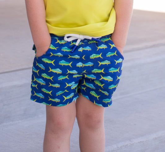 Mahi Mahi Swim Trunk-Blue