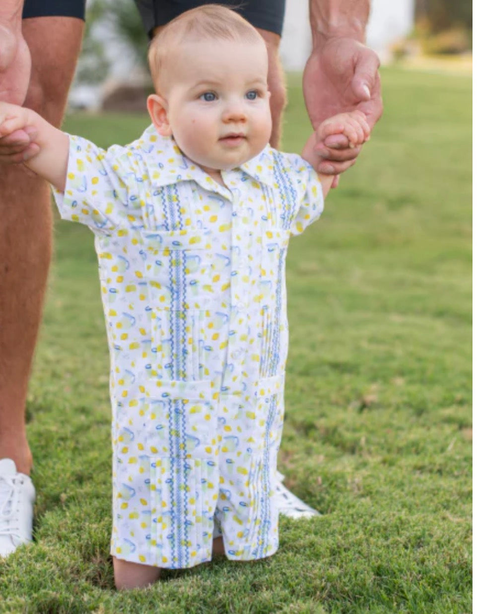 Guayabera - Lemonade Short Sleeve Romper