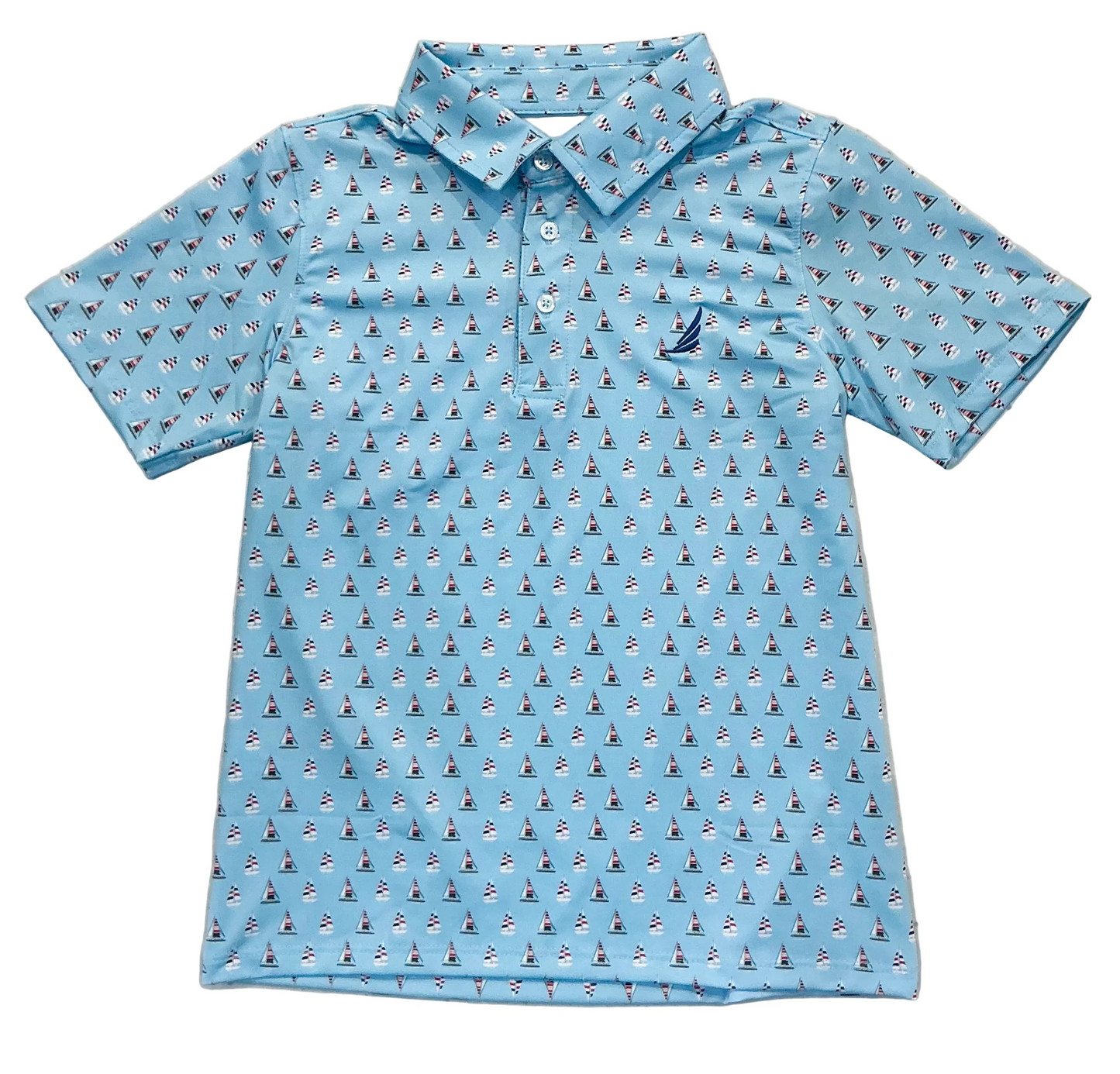 Miles-Performance Sailboat Print SS Polo