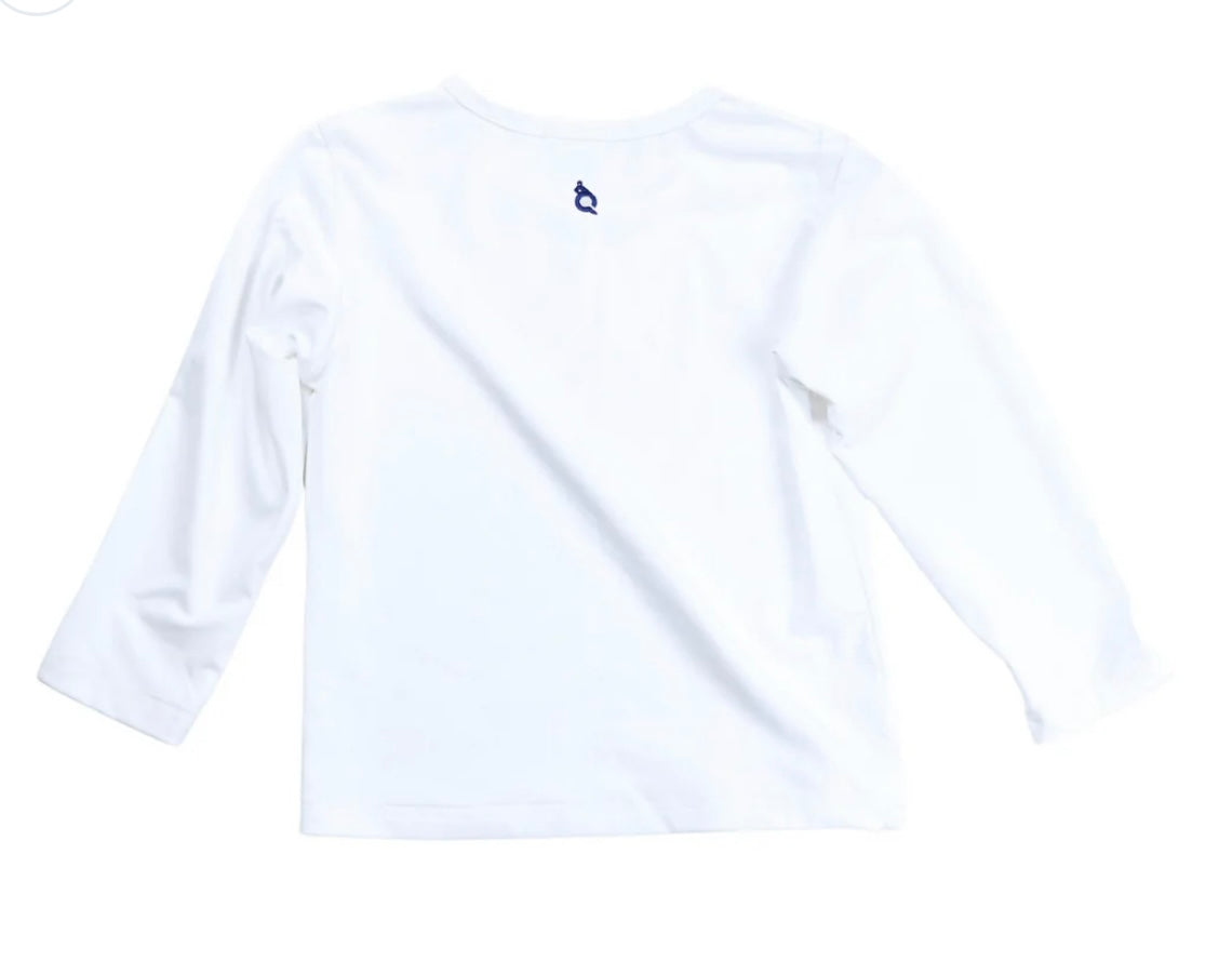 White Rashguard - Blue Quail