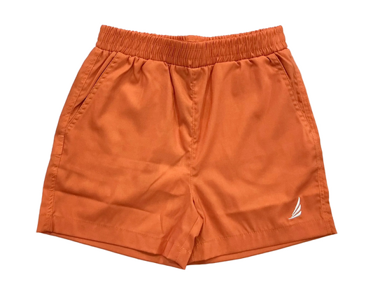 River-Performance Solid Orange Shorts