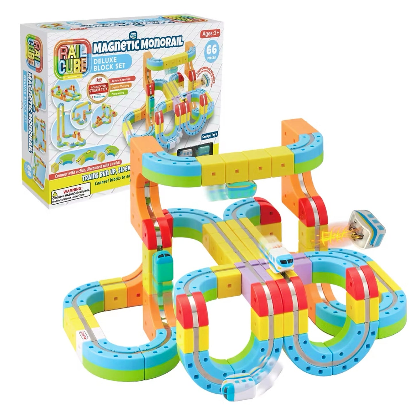 Magnetic Monorail Deluxe Block Set